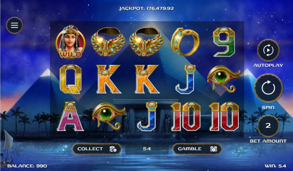 A Night With Cleo gladiator jackpot slot.