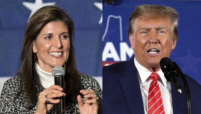 Nikki Haley and Donald Trump