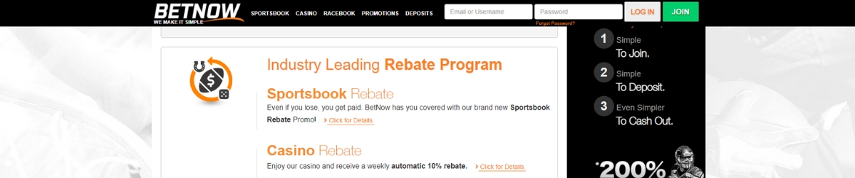 BetNow sportsbook rebate