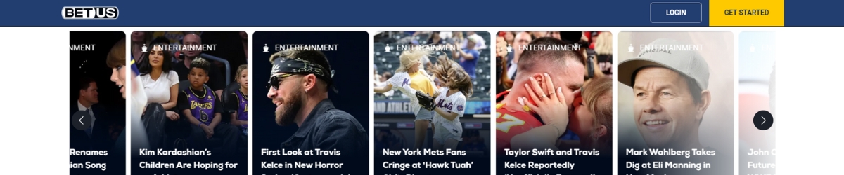 BetUS Entertainment Betting section
