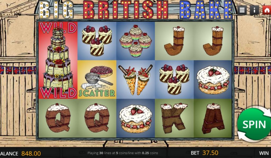 Big British Bake cupcake slot machine
