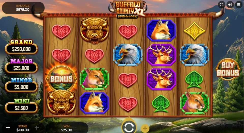 Buffalo Bounty XL high roller slots