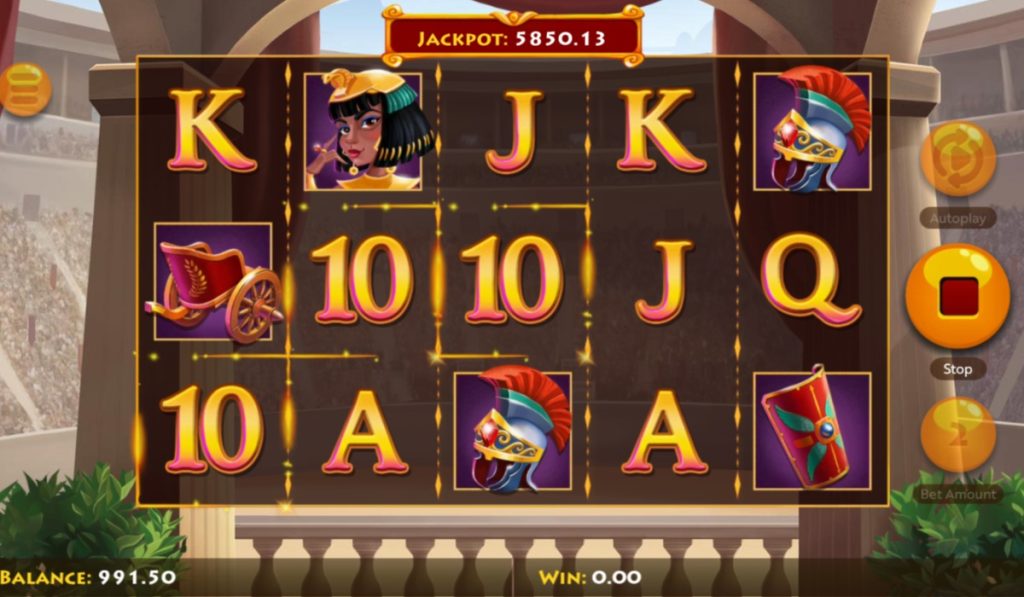 Caesar's Victory gladiator slot machine