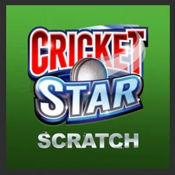 Cricket Star Scratchcard title card at 1Red.
