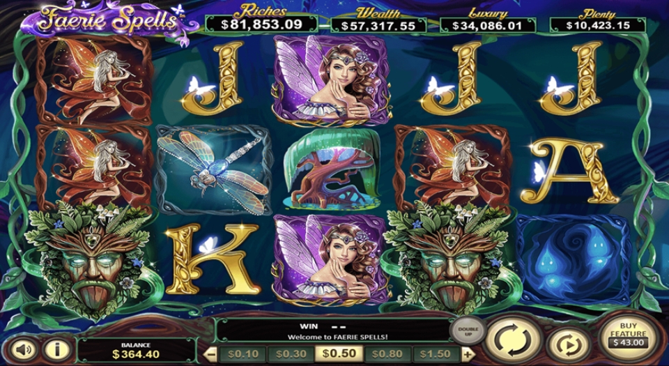 Faerie Spells progressive jackpot slots.