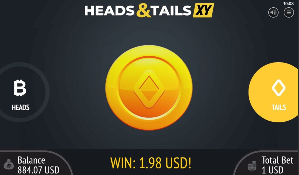 Screenshot of Heads and Tails XY gameplay.