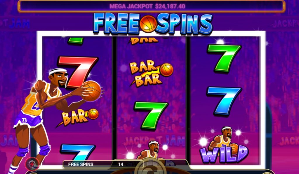 Jackpot Jam basketball slots.