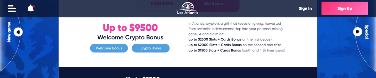 Las Atlantis Crypto Welcome Offer