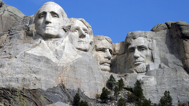 Mount Rushmore National Memorial in South Dakota