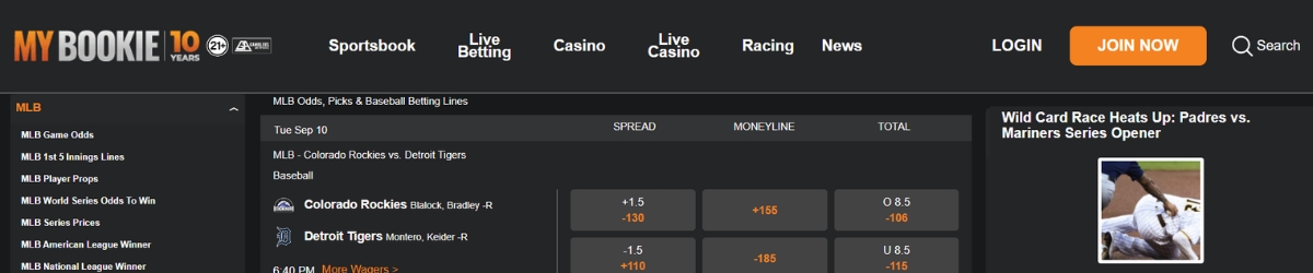 MyBookie MLB Sportsbook