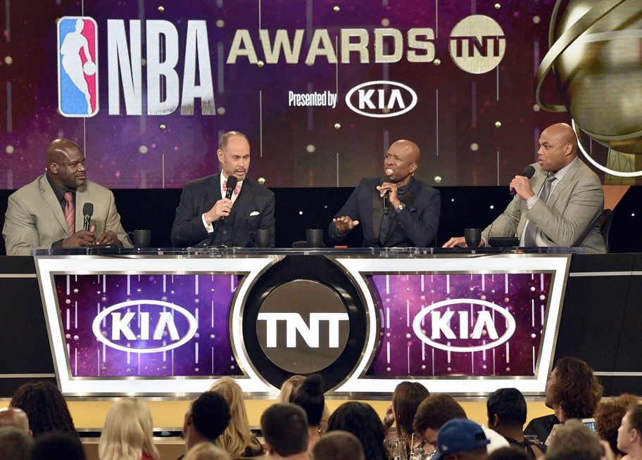 the Inside the NBA crew talk at an awards show
