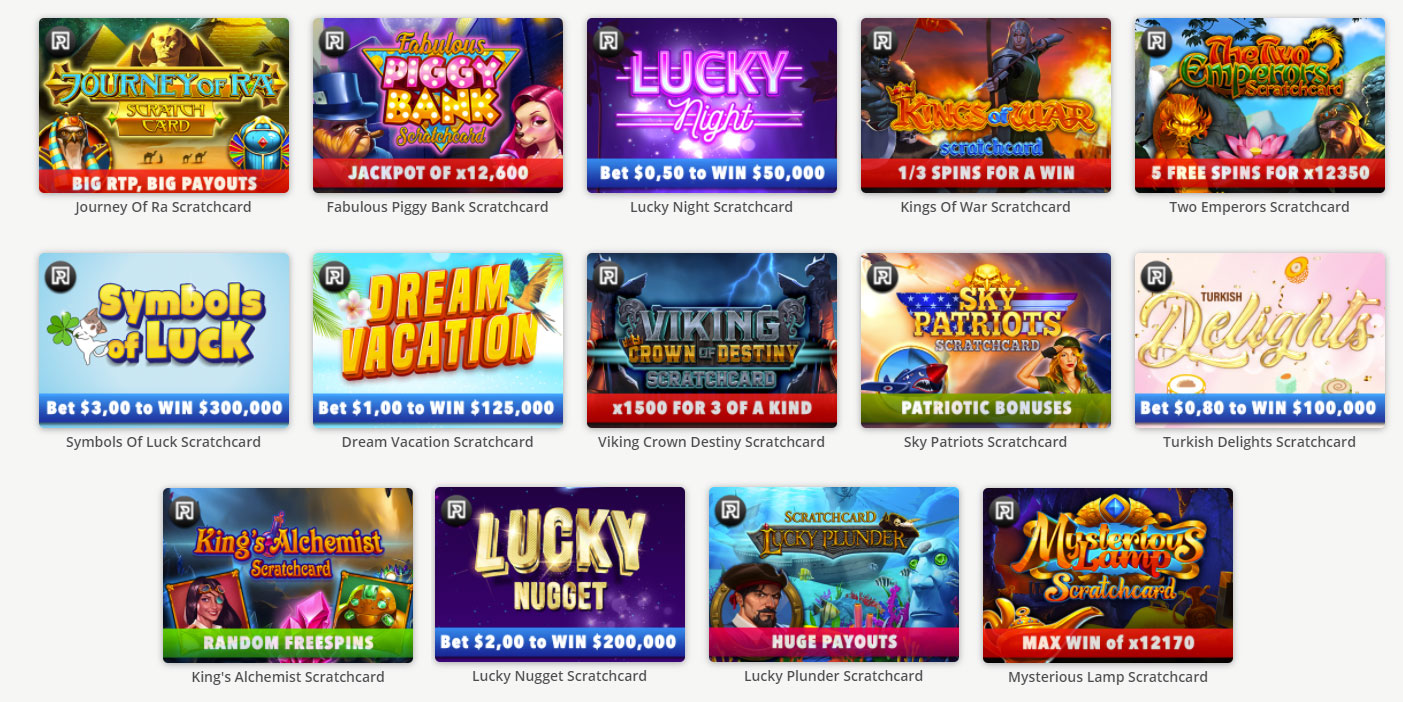 Online Scratchcards at BetOnline