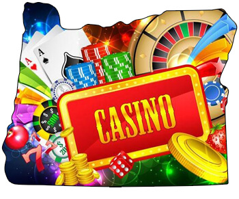 Oregon Map Silhouette - Online Casino Games