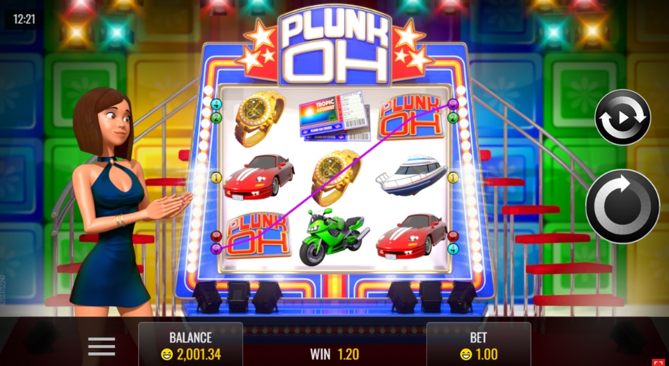 Plunk-Oh game show slots.