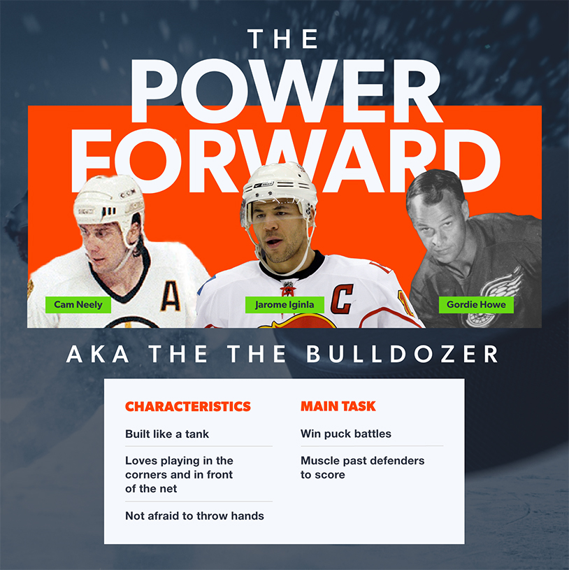 NHL Power Forward infographic