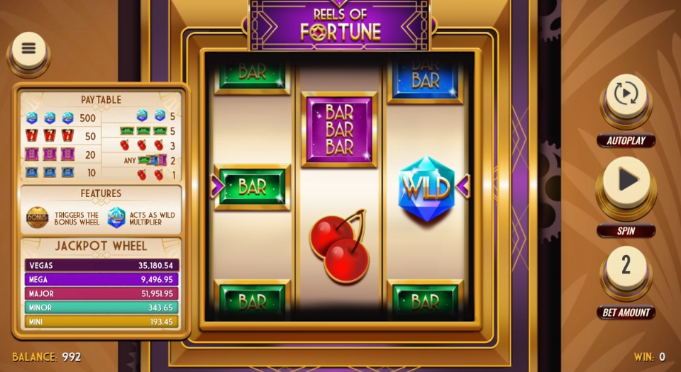 Reels of Fortune game show slots.