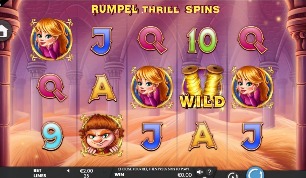 Rumpel Thrill Spins slots at Cafe Casino