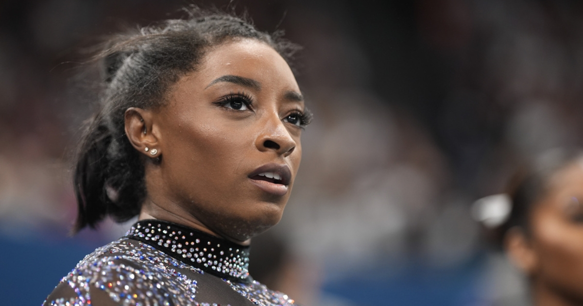 Simone Biles at the 2024 Paris Olympics.