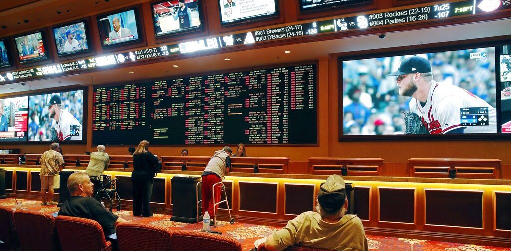 Sportsbook with odds board and multiple sports- what to bet on after the Super Bowl