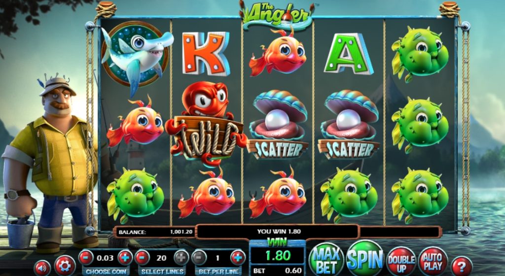 The Angler fishing slots gameplay