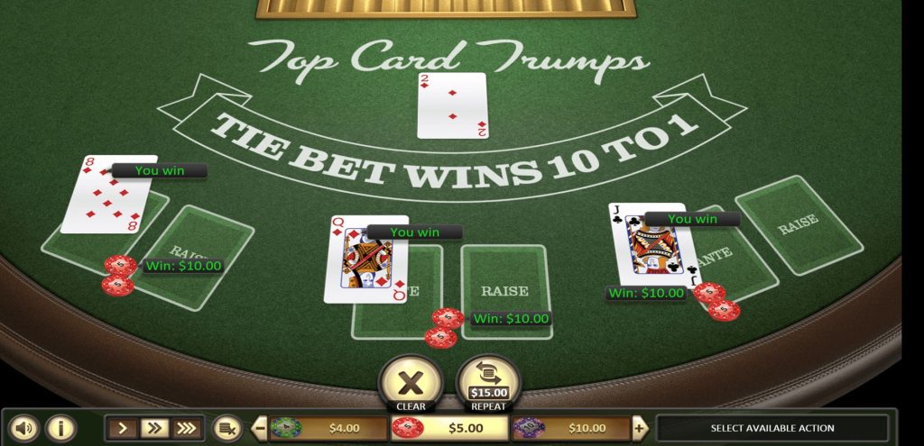 Top Card Trumps gameplay.