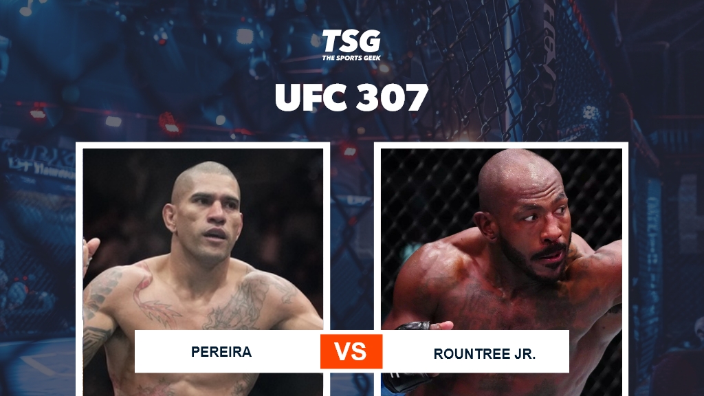 UFC 307 betting odds and predictions, featuring Pereira and Rountree Jr.