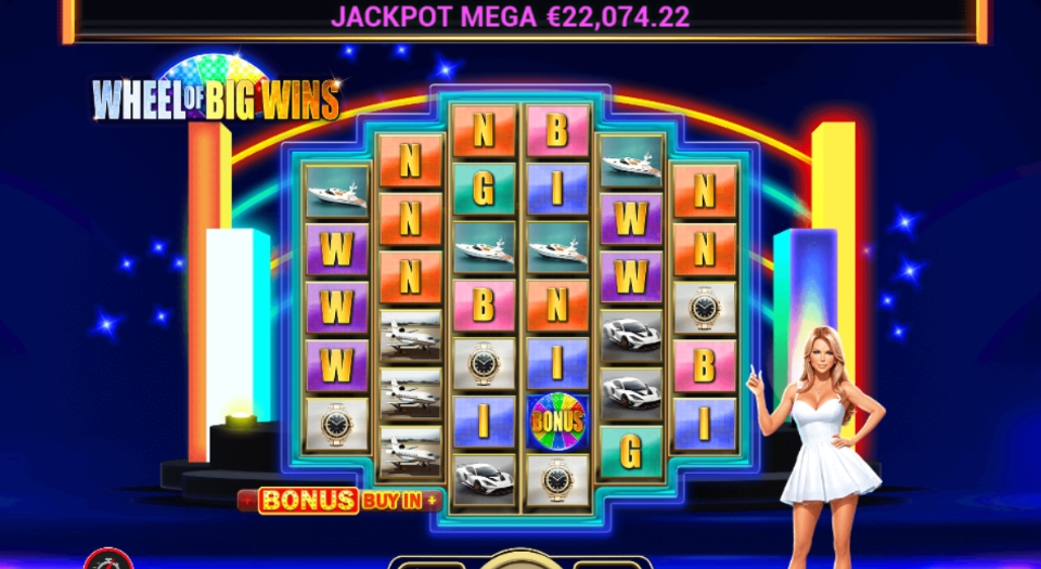 Wheel of Big Wins game show slots.