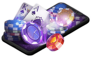Mobile Phone with Playing Cards and Poker Chips